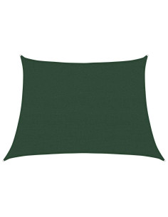 Vela Parasole 160 g/m² Trapezio Verde Scuro 4/5x3 m in HDPE 2