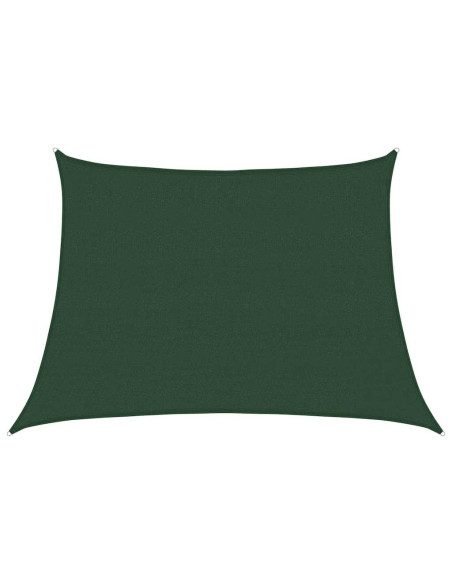 Vela Parasole 160 g/m² Trapezio Verde Scuro 4/5x3 m in HDPE