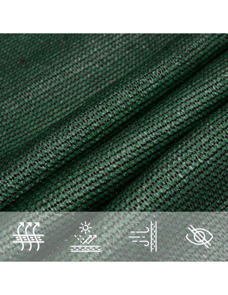 Vela Parasole 160 g/m² Trapezio Verde Scuro 4/5x3 m in HDPE