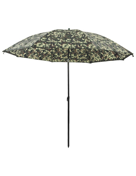 Ombrellone da Pesca Mimetico 240 x 210 cm Poliestere Oxford