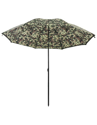 Ombrellone da Pesca Mimetico 240 x 210 cm Poliestere Oxford
