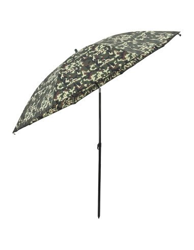 Ombrellone da Pesca Mimetico 240 x 210 cm Poliestere Oxford