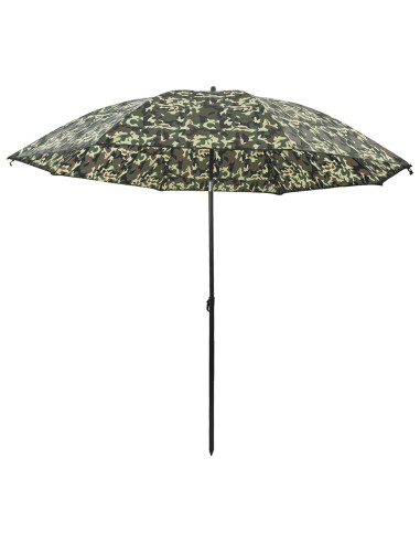 Ombrellone da Pesca Mimetico 300 x 240 cm Poliestere Oxford