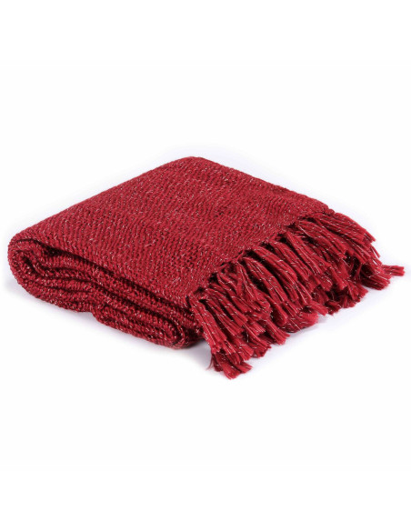 Coperta Borgogna 220 x 250 cm Poliestere