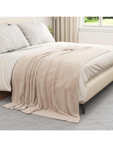 Coperta Beige 150 x 200 cm Panno