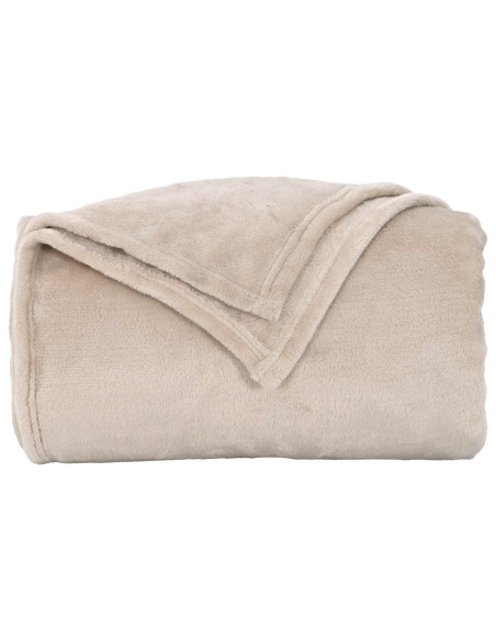 Coperta Beige 240 x 270 cm Panno