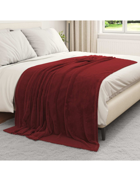 Coperta Rosso Bordeaux 150 x 200 cm Panno