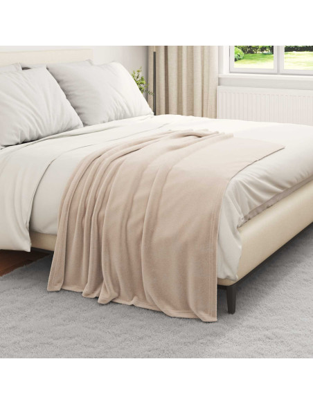 Coperte da Pile 6 pcs Beige 130 x 150 cm Panno