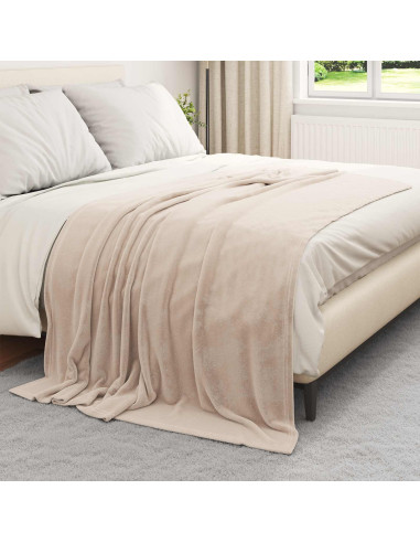 Coperte da Pile 6 pcs Beige 150 x 200 cm Panno