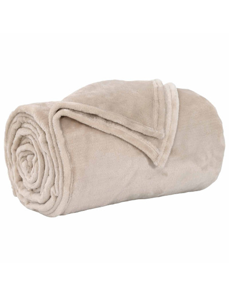 Coperte da Pile 6 pcs Beige 150 x 200 cm Panno