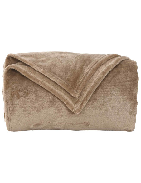 Coperte da Pile 6 pcs Cammello 130 x 150 cm Panno