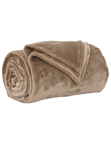 Coperte da Pile 6 pcs Cammello 240 x 270 cm Panno