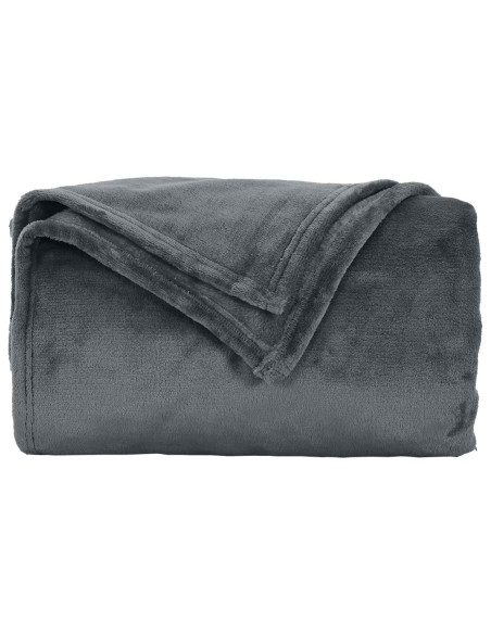 Coperte da Pile 6 pcs Grigio scuro 150 x 200 cm Panno