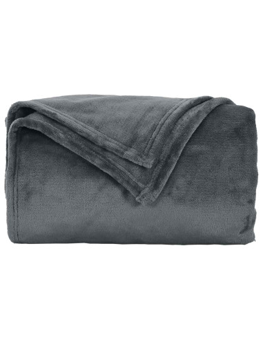 Coperte da Pile 6 pcs Grigio scuro 220 x 240 cm Panno