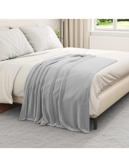 Coperte da Pile 6 pcs Grigio 130 x 150 cm Panno