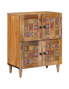Credenza Naturale 60 x 33,5 x 75 cm Legno di mango massello