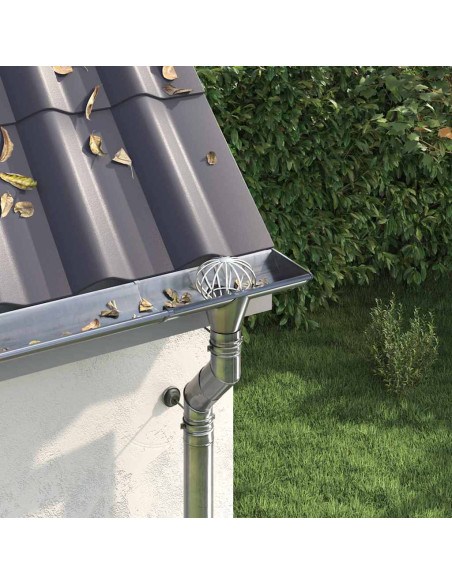 Protezione Foglie per Grondaia 2 pcs Argento 75 mm