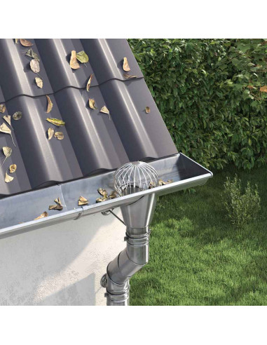 Protezione Foglie per Grondaia 8 pcs Argento 160 mm