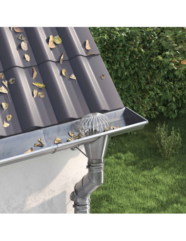 Protezione Foglie per Grondaia 8 pcs Argento 200 mm