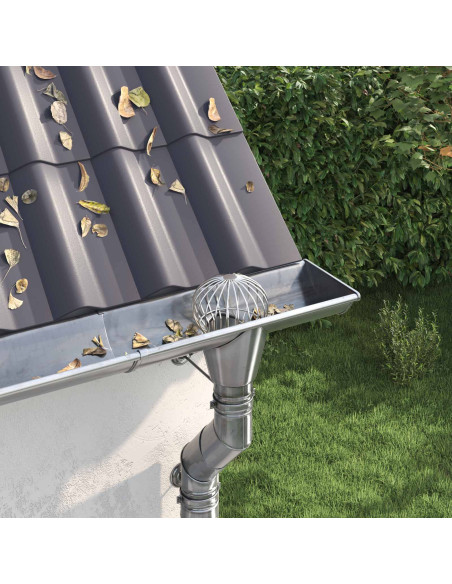 Protezione Foglie per Grondaia 8 pcs Argento 200 mm