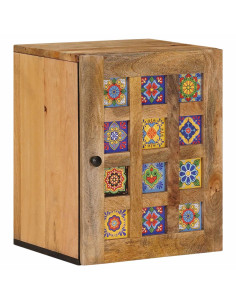 Mobile Appeso da Bagno con porta Naturale 38 x 33,5 x 48 cm