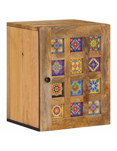 Mobile Appeso da Bagno con porta Naturale 38 x 33,5 x 48 cm