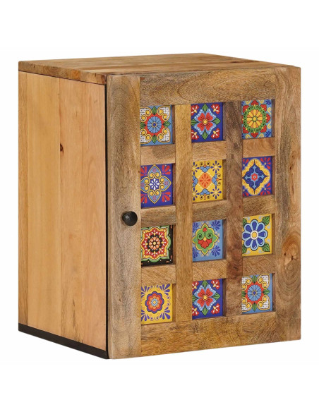 Mobile Appeso da Bagno con porta Naturale 38 x 33,5 x 48 cm