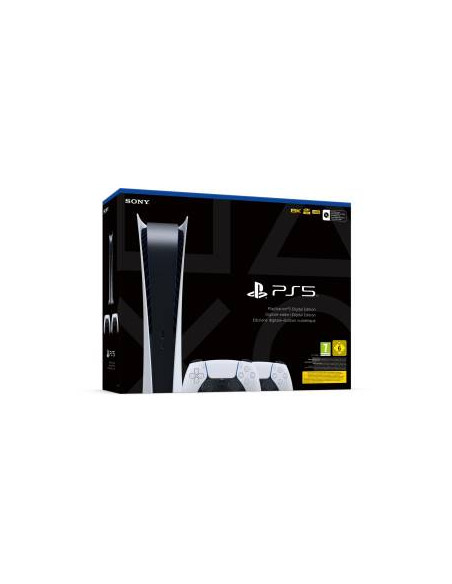 PS5 Console 825GB Digital Ed. White + 2 DualSense EU