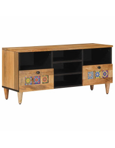 Mobile TV Naturale 100 x 33,5 x 46 cm Legno di mango massello