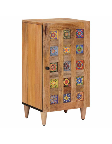 Credenza Naturale 40 x 33,5 x 75 cm Legno di mango massello