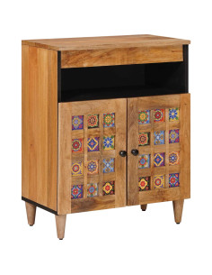 Credenza Naturale 60 x 33,5 x 75 cm Legno di mango massello