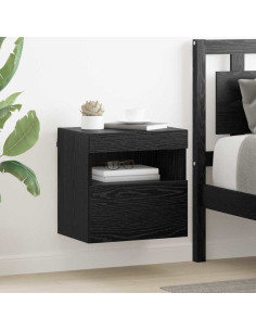 Mobiletti TV da Parete 2 pcs Rovere Nero 40 x 30 x 40 cm