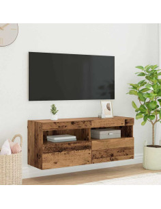 Mobile TV da parete Legno vecchio 100 x 30 x 40 cm