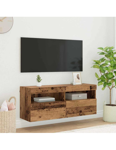 Mobile TV da parete Legno vecchio 100 x 30 x 40 cm