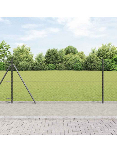 Palo della recinzione Grigio 10 x 0,8 m (rete 36 mm)