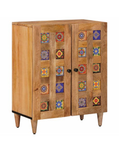 Credenza Naturale 60 x 33,5 x 75 cm Legno di mango massello
