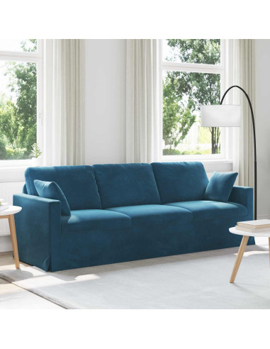 Divano Blu 228 x 78 x 80 cm Velluto