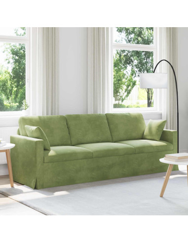 Divano Verde chiaro 228 x 78 x 80 cm Velluto