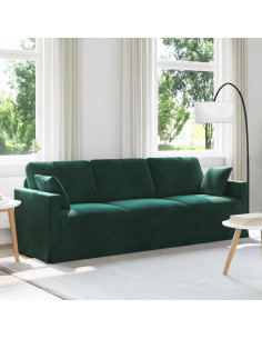 Divano Verde Scuro 228 x 78 x 80 cm Velluto