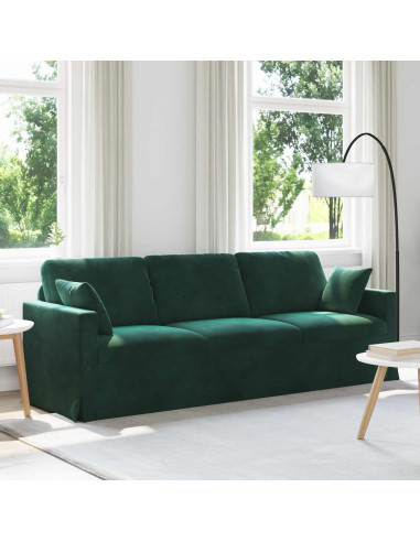 Divano Verde Scuro 228 x 78 x 80 cm Velluto