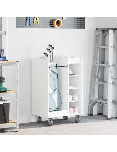 Armadio per Golf con ruota Tinta unita Bianco 65 x 45 x 98 cm