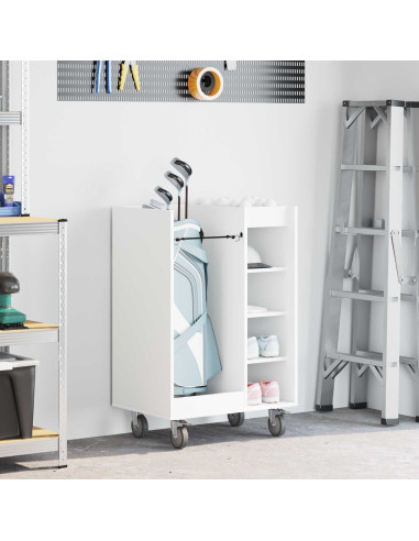 Armadio per Golf con ruota Tinta unita Bianco 65 x 45 x 98 cm