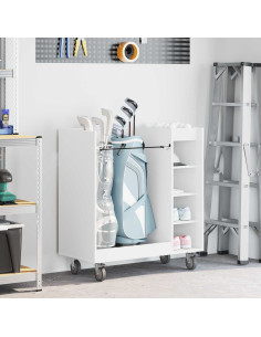 Armadio per Golf con ruota Tinta unita Bianco 90 x 45 x 98 cm