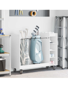 Armadio per Golf con ruota Tinta unita Bianco 120 x 45 x 98 cm