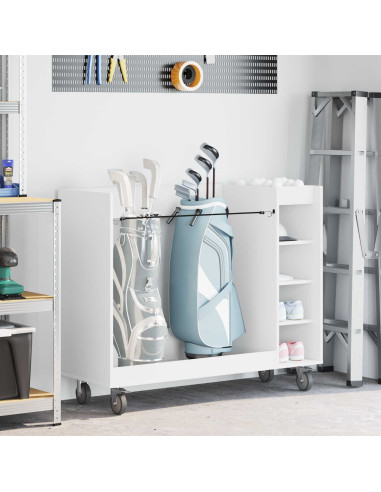 Armadio per Golf con ruota Tinta unita Bianco 120 x 45 x 98 cm