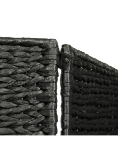 Paravento a 4 Pannelli Nero154x160 cm in Giacinto d'Acqua