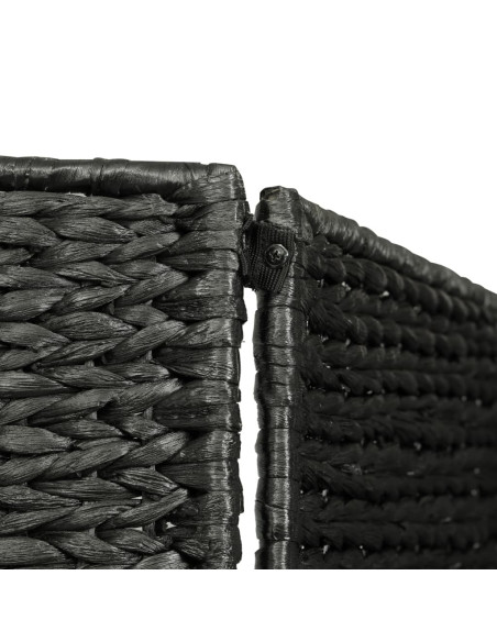 Paravento a 4 Pannelli Nero154x160 cm in Giacinto d'Acqua