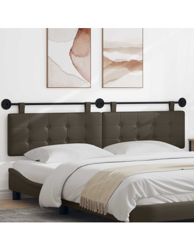 Testata appesa Grigio 210 x 55 x 5 cm Pelle Sintetica