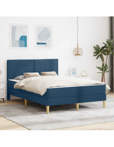 Struttura del letto Blu 120 x 190 cm Poliestere