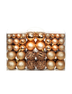 Set Palline di Natale 100 pz 3/4/6 cm Rosa/Oro